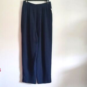 TALBOTS blue pull on pants w/ elastic waist & pockets. Long pants. Size 12.  NWT